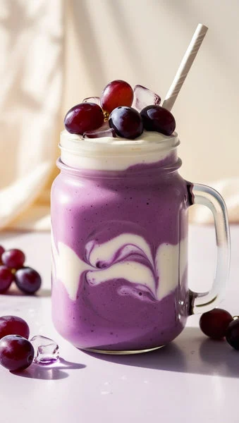 black grape smoothie with natural syrup