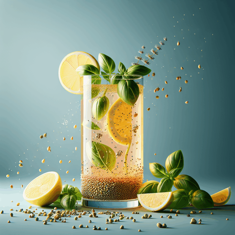 Refreshing Lemonade with Basil Seeds | Summer Sipper
