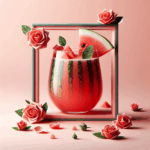 Refreshing Watermelon Juice with Rose Petals
