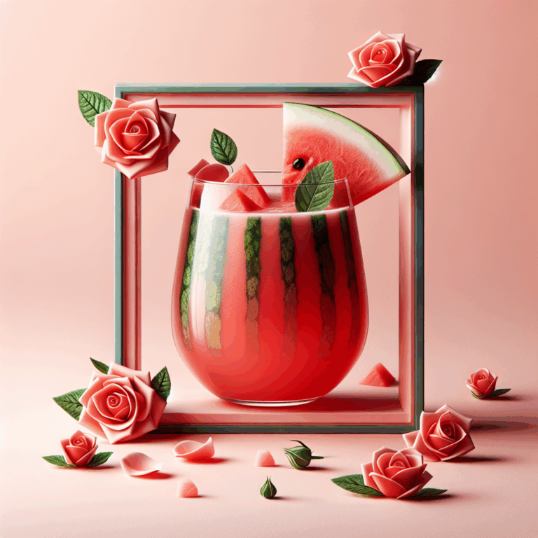 Watermelon Juice with Rose Petals Recipes