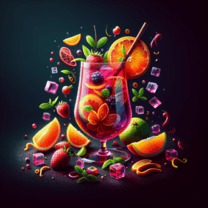 Refreshing mixed fruit punch with spicy twist