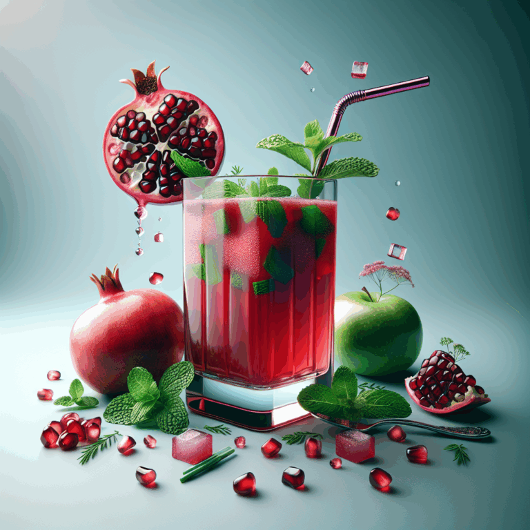 Refreshing Pomegranate Juice with Mint Spark Recipe
