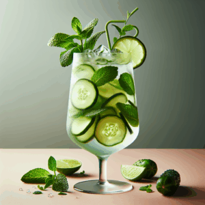 cucumber mint cooler with lime mist