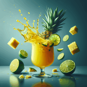 Refreshing Pineapple Juice with Lime Splash
