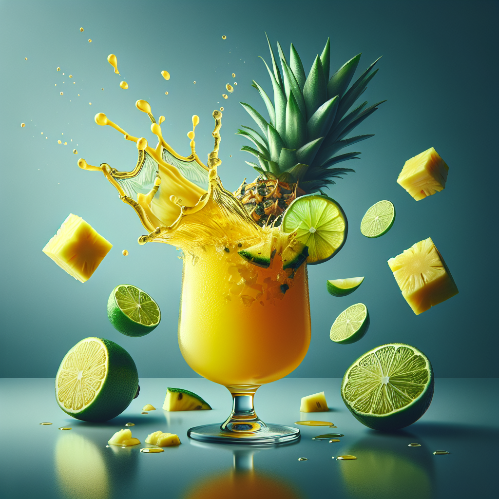 Refreshing Pineapple Juice with Lime Splash