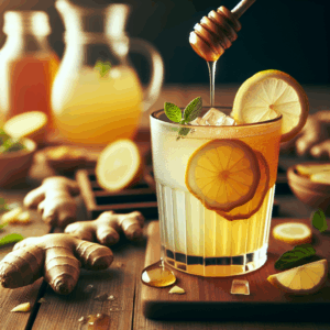 Ginger Lemonade with Honey Drop: A Zesty Summer Sip